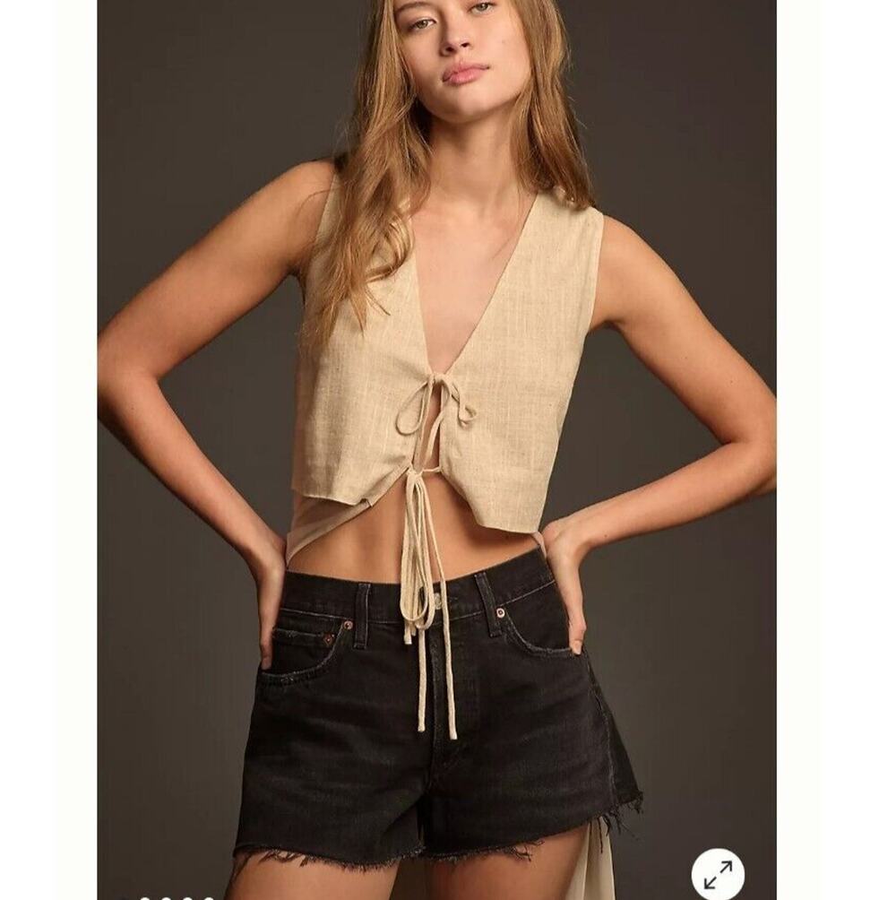 AGOLDE Parker Denim Shorts 26 Frayed Hem Black Revolve Cutoff Festival Grunge